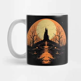 Spooky Halloween - Haunted Forest Shirt - Eerie Art Clothing - "Harvest Moon" Mug